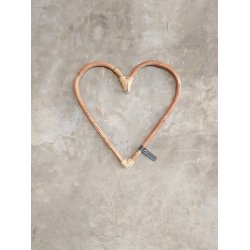 Mini Rattan Dekorationshjerte (St&aelig;ngel) - CL
