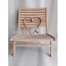 Mini Rattan Dekorationshjerte (St&aelig;ngel) - CL