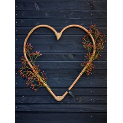 Maxi Rattan Dekorationshjerte (St&aelig;ngel) - CL
