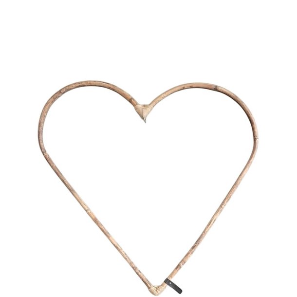 Mega Rattan Dekorationshjerte (St&aelig;ngel) - CL