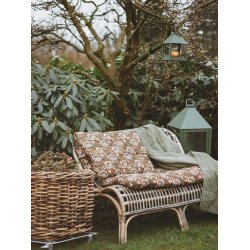 Mega Firkantet Trolley t. Rattankurv