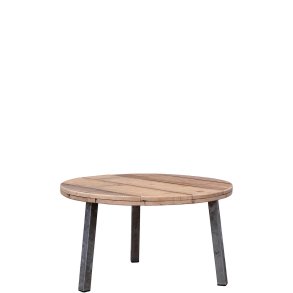 Rundt Tr Sofabord m. 3 x galv. ben