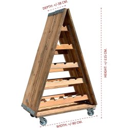 Vinreol m. Hjul (H: 115)