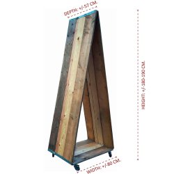 Hightower Street Menu Skilt m. Hjul (H: 180-190)