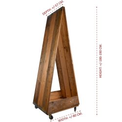 Hightower Street Menu Skilt m. Hjul &amp; Sidebr�t (H: 180-190)