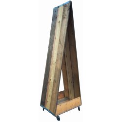 Hightower Street Menu Skilt m. Hjul &amp; Sidebrt (H: 180-190)