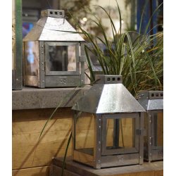 Galvaniseret Mini Quadro Lanterne