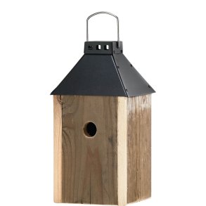 Sort Mini 'Birdy Sleep' Fuglehus (genb. tr)