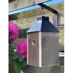 Sort Mini 'Birdy Sleep' Fuglehus (genb. tr)