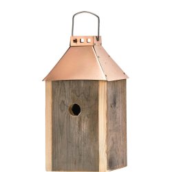 Kobber Mini 'Birdy Sleep' Fuglehus (genb. tr)