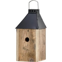 Sort Mini 'Birdy Sleep Wall' Fuglehus (genb. tr)