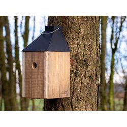 Sort Mini 'Birdy Sleep Wall' Fuglehus (genb. tr)