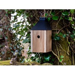 Sort Mini 'Birdy Sleep Wall' Fuglehus (genb. tr)