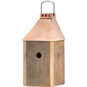 Kobber Mini 'Birdy Sleep Wall' Fuglehus (genb. tr)
