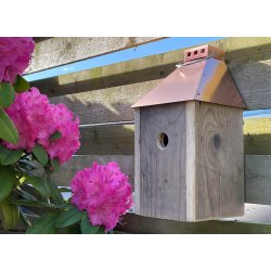 Kobber Mini 'Birdy Sleep Wall' Fuglehus (genb. tr)