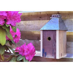 Galvaniseret Mini 'Birdy Sleep Wall' Fuglehus (genb. tr)