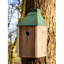 Olivengrn Mini 'Birdy Sleep Wall' Fuglehus (genb. tr)