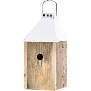 Hvid Mini 'Birdy Sleep Wall' Fuglehus (genb. tr)