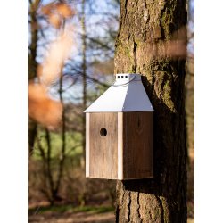 Hvid Mini 'Birdy Sleep Wall' Fuglehus (genb. tr)