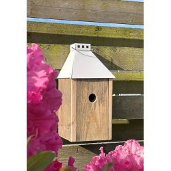 Hvid Mini 'Birdy Sleep Wall' Fuglehus (genb. tr)