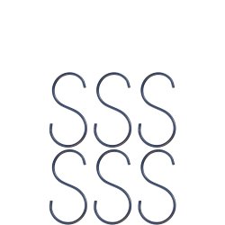 Mini Sort S-Krog (st m. 6 stk. / 1 str.)