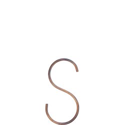 Mini 'Kobber/Messing-look' S-Krog (st m. 6 stk. / 1 str.)