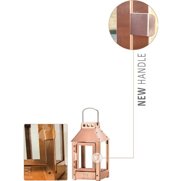 Kobber Micro Lanterne (POTENTIEL P�BEGYNDT PATINA)