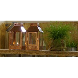 Kobber Micro Lanterne (POTENTIEL P�BEGYNDT PATINA)