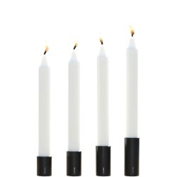 Sort Lysestage (st m. 4 stk. / 4 str.)