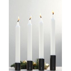 Sort Lysestage (st m. 4 stk. / 4 str.)