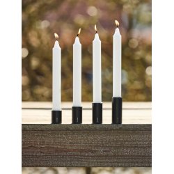 Sort Lysestage (st m. 4 stk. / 4 str.)