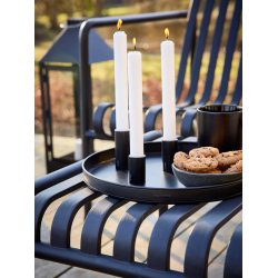 Sort Lysestage (st m. 3 stk. / 3 str.)