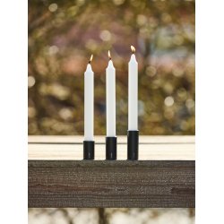 Sort Lysestage (st m. 3 stk. / 3 str.)