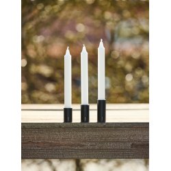 Sort Lysestage (st m. 3 stk. / 3 str.)