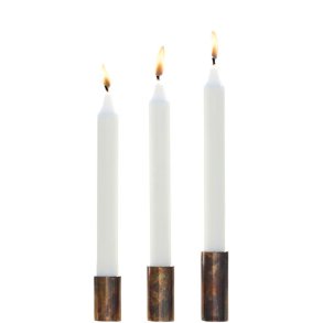 'Kobber-look' Lysestage (st m. 3 stk. / 3 str.)