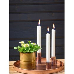 'Kobber-look' Lysestage (st m. 3 stk. / 3 str.)