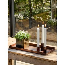 'Kobber-look' Lysestage (st m. 3 stk. / 3 str.)