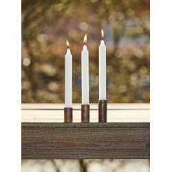 'Kobber-look' Lysestage (st m. 3 stk. / 3 str.)