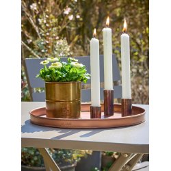 'Kobber-look' Lysestage (st m. 3 stk. / 3 str.)