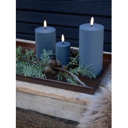 LED Bloklys (5 x 7,5 cm) - Matt/Dark Grey
