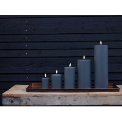 LED Bloklys (5 x 7,5 cm) - Matt/Dark Grey