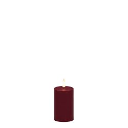 LED Bloklys (5 x 7,5 cm) - Matt/Maroon Red