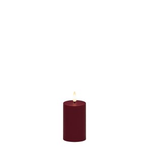 LED Bloklys (5 x 7,5 cm) - Matt/Maroon Red
