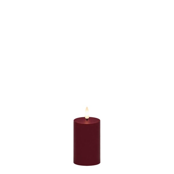 LED Bloklys (5 x 7,5 cm) - Matt/Maroon Red