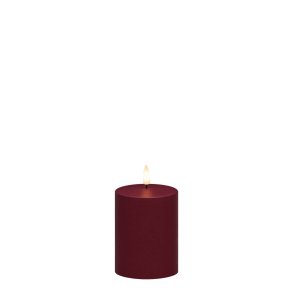 LED Bloklys (7,5 x 10 cm) - Matt/Maroon Red