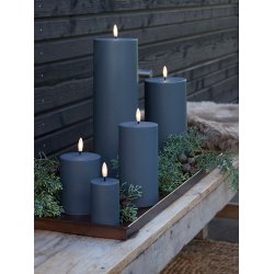 LED Bloklys (7,5 x 15 cm) - Matt/Dark Grey