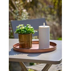 LED Bloklys (7,5 x 15 cm) - Matt/Warm Greige