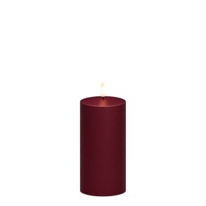 LED Bloklys (7,5 x 15 cm) - Matt/Maroon Red