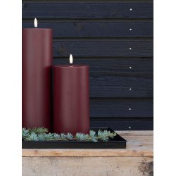 LED Bloklys (10 x 20 cm) - Matt/Maroon Red