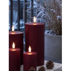 LED Bloklys (10 x 20 cm) - Matt/Maroon Red